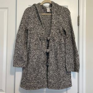 Sophie Max hooded cardigan sweater, size small, EUC